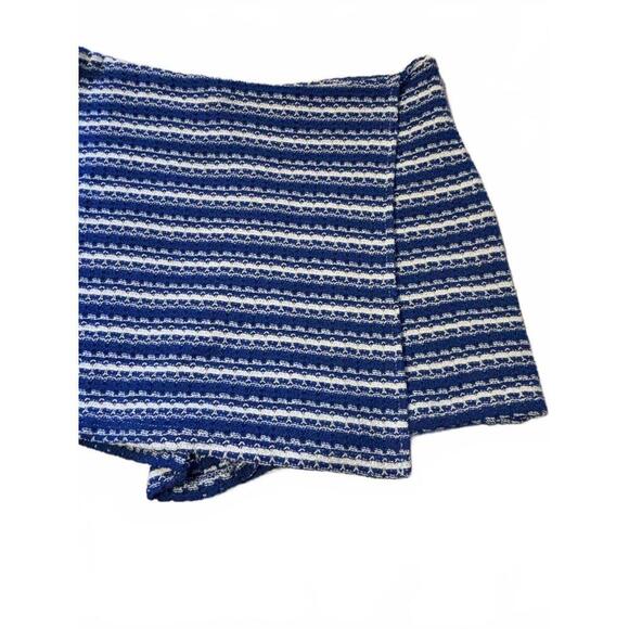 Zara Knit Blue and White Striped Women's Skort Sz M - Picture 2 of 8